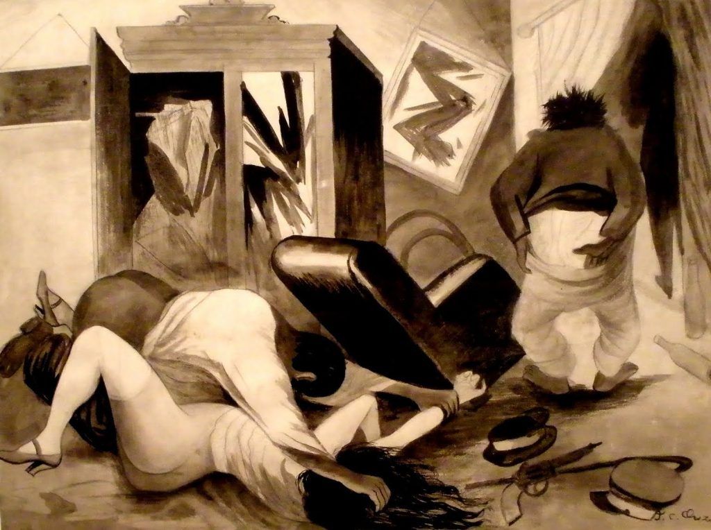 La violación_1928_José Clemente Orozco_Museo de Filadelfia_EEEUU