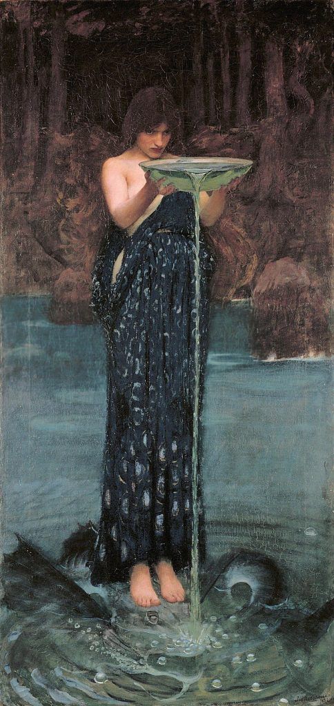 Circe Invidiosa.*oil on canvas .*180.7 x 87.4 cm.*1892